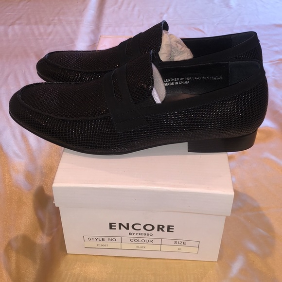 NWB Encore by Fiesso Genuine leather boot sparkle shoes loafer - Picture 4 of 15